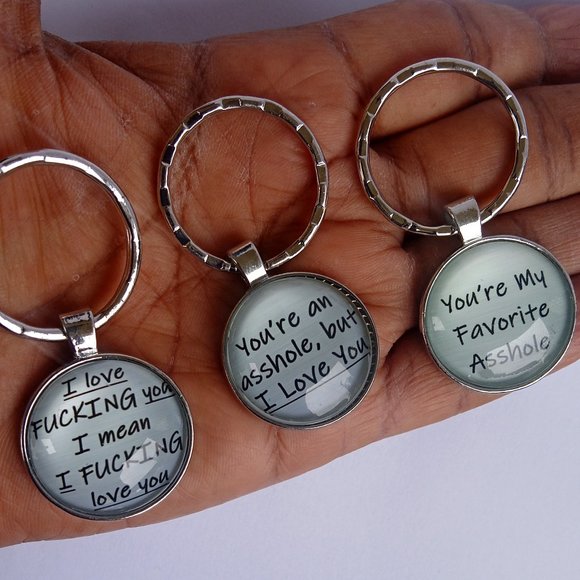 Humorous Key Chain Set-A Little Gift With A Lot Of Love - Picture 9 of 10